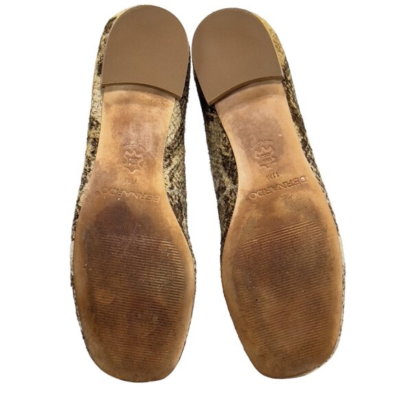 BERNARDO Womens Emma Snake Embossed Genuine Calf Hair Loafer Flat Size 11M - Picture 7 of 11